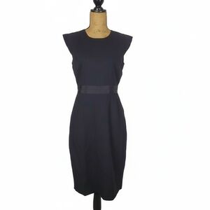 J Crew Black Sheath Dress Elegant Wool Women's Size 8